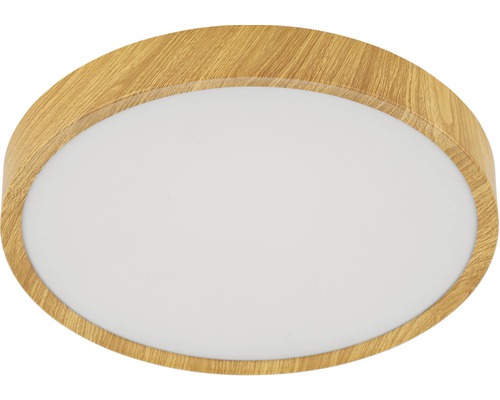 Ronde plafondlamp met houtlook