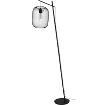 Staande lamp met metalen gaaslampenkap