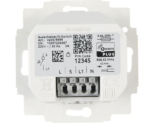 TechniSat schakelaar achterkant met technische informatie