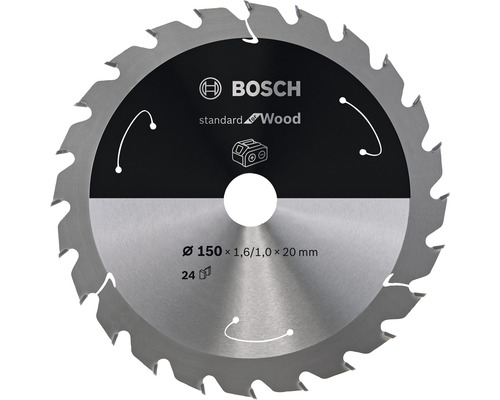 BOSCH Cirkelzaagblad Standard for Wood Ø 150x20x1,6/1,0 mm 24T