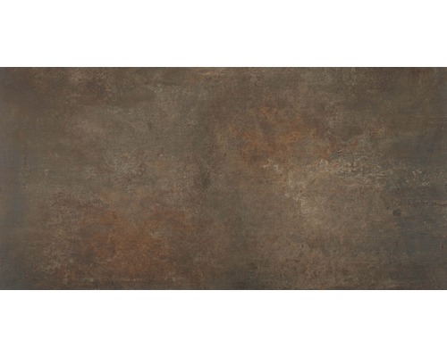 Wand- en vloertegel Jasper oxido 60x120 cm bruin gerectificeerd Donkere vloertegel met ruwe textuur