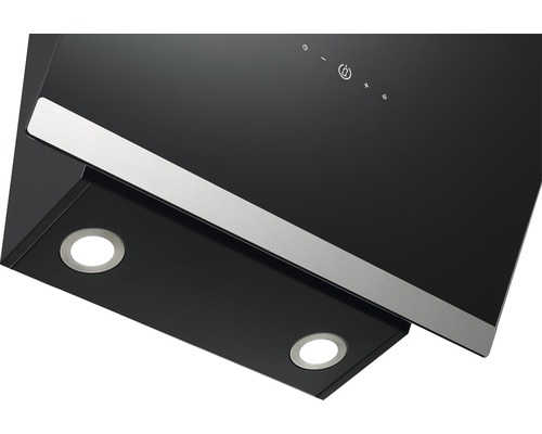 Zwarte afzuigkap met verlichting