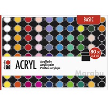 Marabu Acrylverf set met 80 kleuren van 3,5 ml