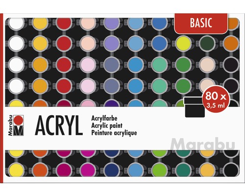 MARABU Acrylverfset basic 80 x 3,5 ml