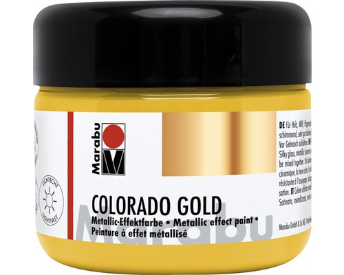 MARABU Metallic effect verf Colorado goud 784 225 ml Marabu Colorado Gold metallic effect verf in verpakking