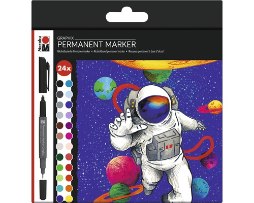 MARABU Permanente markers graphix hero of galaxy 22 st.