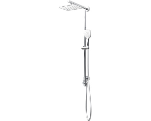 SCHULTE Regendoucheset Douchemaster Classic vierkant incl. omsteller chroom wit Douchesysteem met hoofd- en handdouche