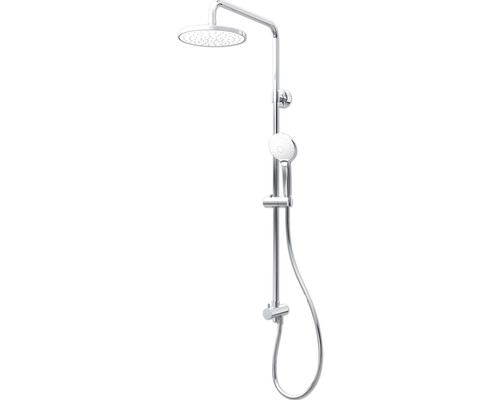 SCHULTE Regendoucheset Douchemaster Duschmaster rond incl. omsteller chroom wit Douchekolom met hoofd- en handdouche voor de badkamer