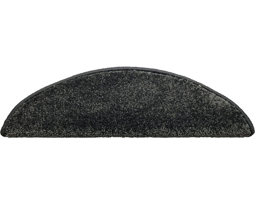 Trapmat Carousel antraciet 20x56 cm Halfronde trapmat van tapijt