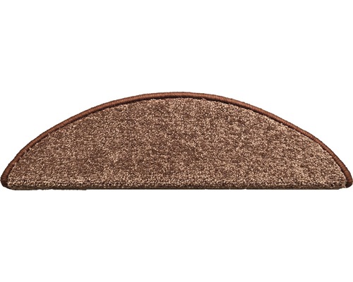 Trapmat Carousel bruin 20x56 cm Halfronde trapmat van tapijt