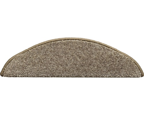 Trapmat Sweet taupe 20x56 cm Halfronde trapmat met tapijtoppervlak