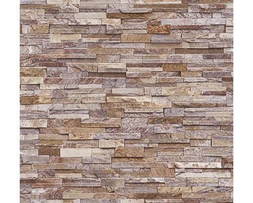 Behang met steenmuurmotief