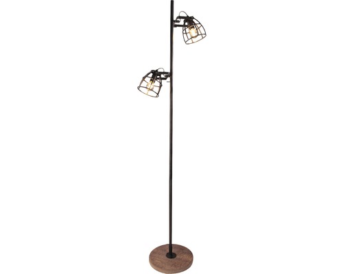 Vloerlamp met twee lampen in rasterontwerp
