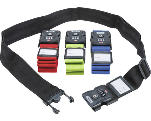 Bagageriem met cijferslot en adreslabel