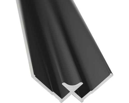 Zwart aluminium hoekprofiel