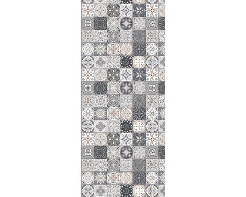 Tegelpatroon met bloemmotieven en geometrische ontwerpen