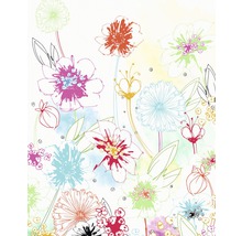 Illustratie van verschillende bloemen en bloesems op een lichte achtergrond