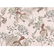 Behang met bloem- en plantenmotief