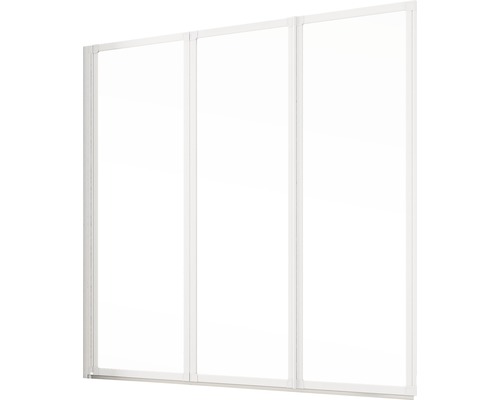 Douchewand met drie elementen voor badkamer