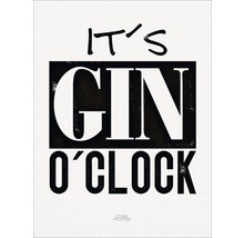 Decoratieve poster met de tekst: It's Gin O'Clock.