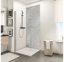 SCHULTE Douche achterwand 100x255 cm hoogglans steen lichtgrijs