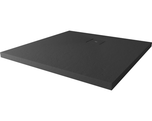 BREUER Douchebak Modern Line steenoptiek antraciet 90x90x4 cm Vierkante douchebak