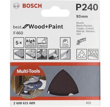 Bosch P240 schuurblad voor hout en verf, 93 millimeter, geschikt voor multitools