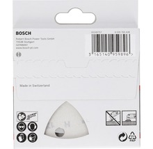 Achterkant van de verpakking van een Bosch schuurblad