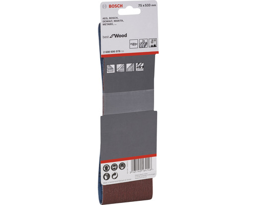 Bosch schuurband 75x533 millimeter voor hout