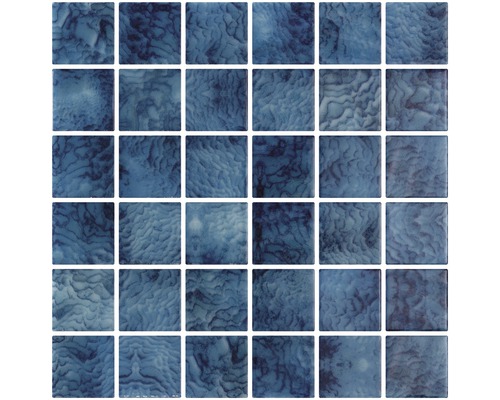 Zwembad mozaïektegel Penta Arrecife blauw 31,1x31,1 cm Mozaïektegel met abstracte patronen voor wand- en vloerdecoratie