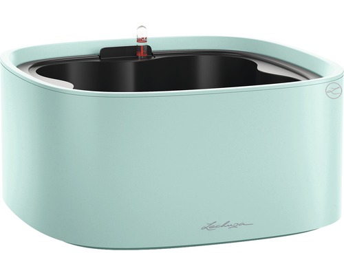 LECHUZA All-in-One Set Bloempot Color Pila Kunststof groen Ø 35 cm H 16,6 cm Lechuza plantenbak met irrigatiesysteem