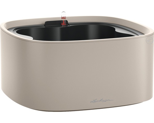 LECHUZA All-in-One Set Bloempot Color Pila Kunststof beige Ø 35 cm H 16,6 cm Lechuza Classico LS 43 plantenbak met bewateringssysteem