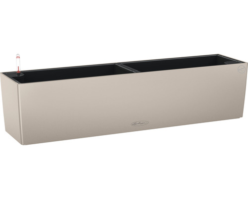 LECHUZA All-in-One Set Balkonbak Color Balconera Kunststof bruin 79x19x19 cm Rechthoekige plantenbak met irrigatiesysteem
