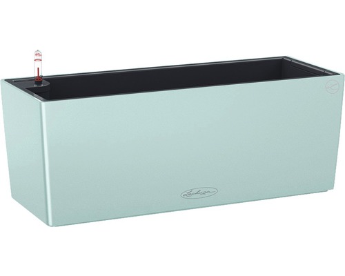 LECHUZA All-in-One Set Balkonbak Color Balconera Kunststof groen 50x19x19 cm Rechthoekige plantenbak met waterniveau-indicator