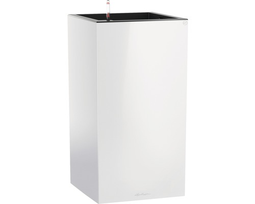 LECHUZA All-in-One Set Plantenbak Premium Canto Kunststof wit 40x40x76 cm Rechthoekige plantenbak met irrigatiesysteem