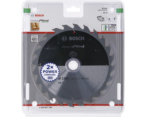 Bosch zaagblad Standard for Wood, diameter 190 millimeter