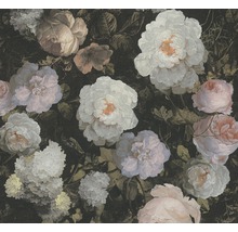 Bloemenbehang met rozen en hortensiamotief