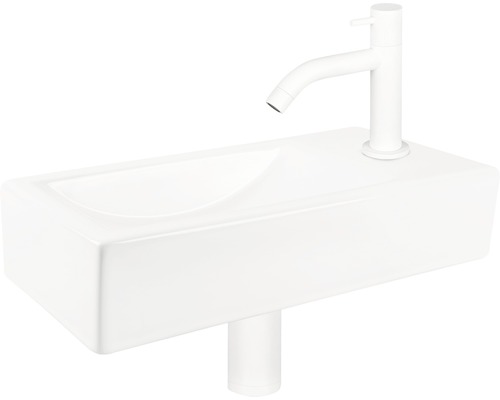 Rechthoekige waskom met kraan