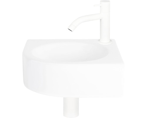 Keramische wastafel met kraan