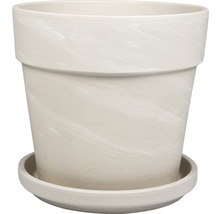 Bloempot van keramiek met schotel