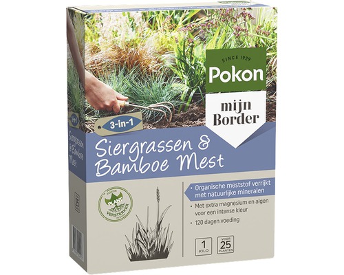 Verpakking Pokon Siergrassen en Bamboe Mest