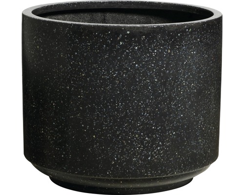 Ronde bloempot met gespikkelde afwerking