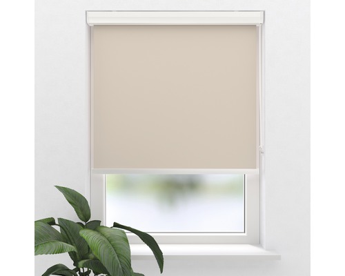 SOLUNA Rolgordijn met cassette verduisterend V32 uni beige 40x175 cm Beige verduisterend rolgordijn voor een raam