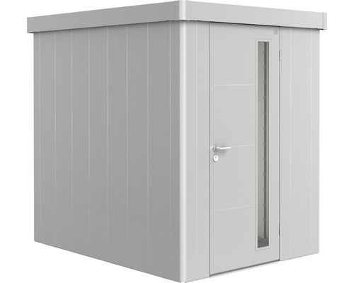 BIOHORT Berging Neo 2A met enkele deur zilver-metallic 166x222x222 cm