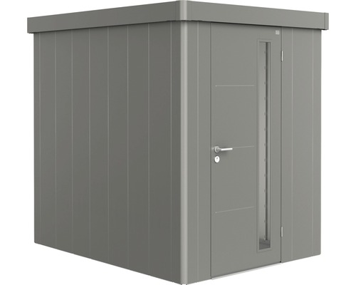 BIOHORT Berging Neo 2A incl. standaard deur kwartsgrijs metallic 180x236x222 cm Tuinhuis met deur en raam voor tuinopslag