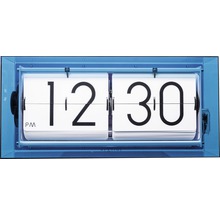 Klapkalenderklok met de tijd 12:30 PM