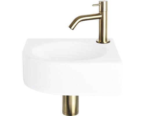 Keramische wastafel met kraan