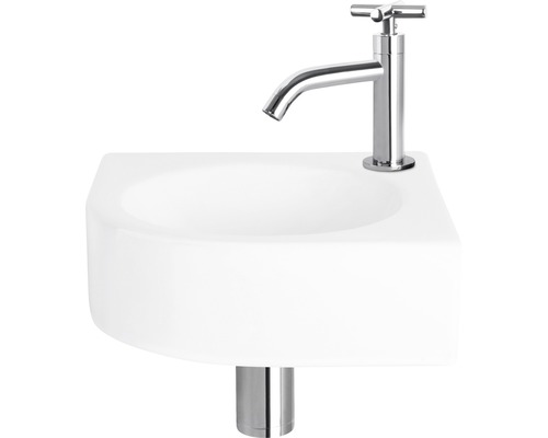 Keramische wastafel met kraan