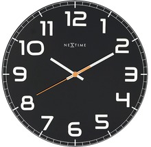 NEXTIME Wandklok Classy Round zwart ø 30 cm
