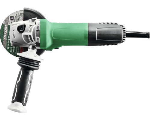 Haakse slijper met slijpschijf en extra handgreep